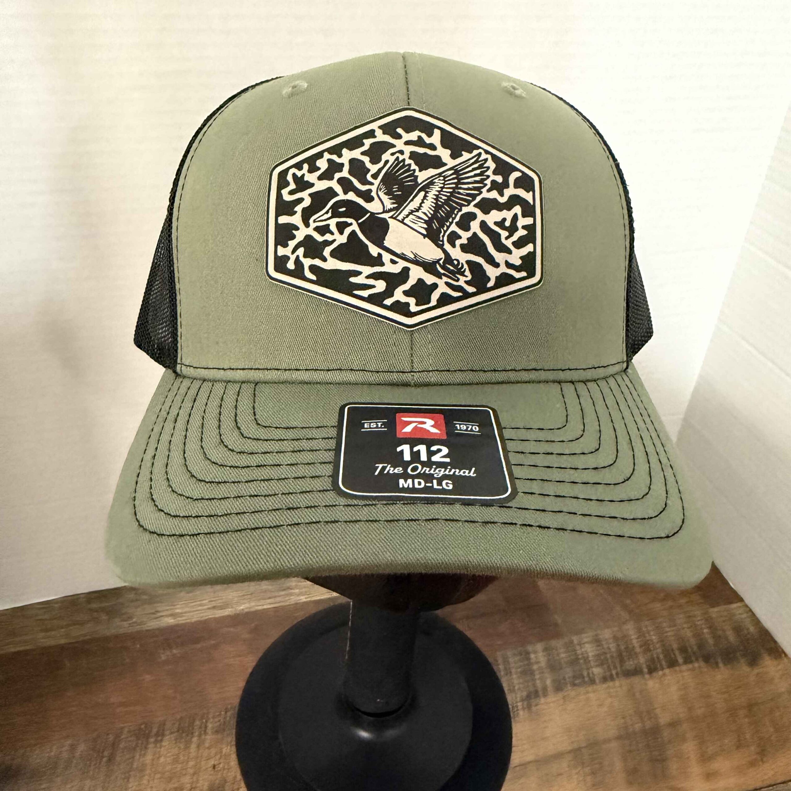 Custom duck camo laser engraved patch snapback trucker cap - Image 5