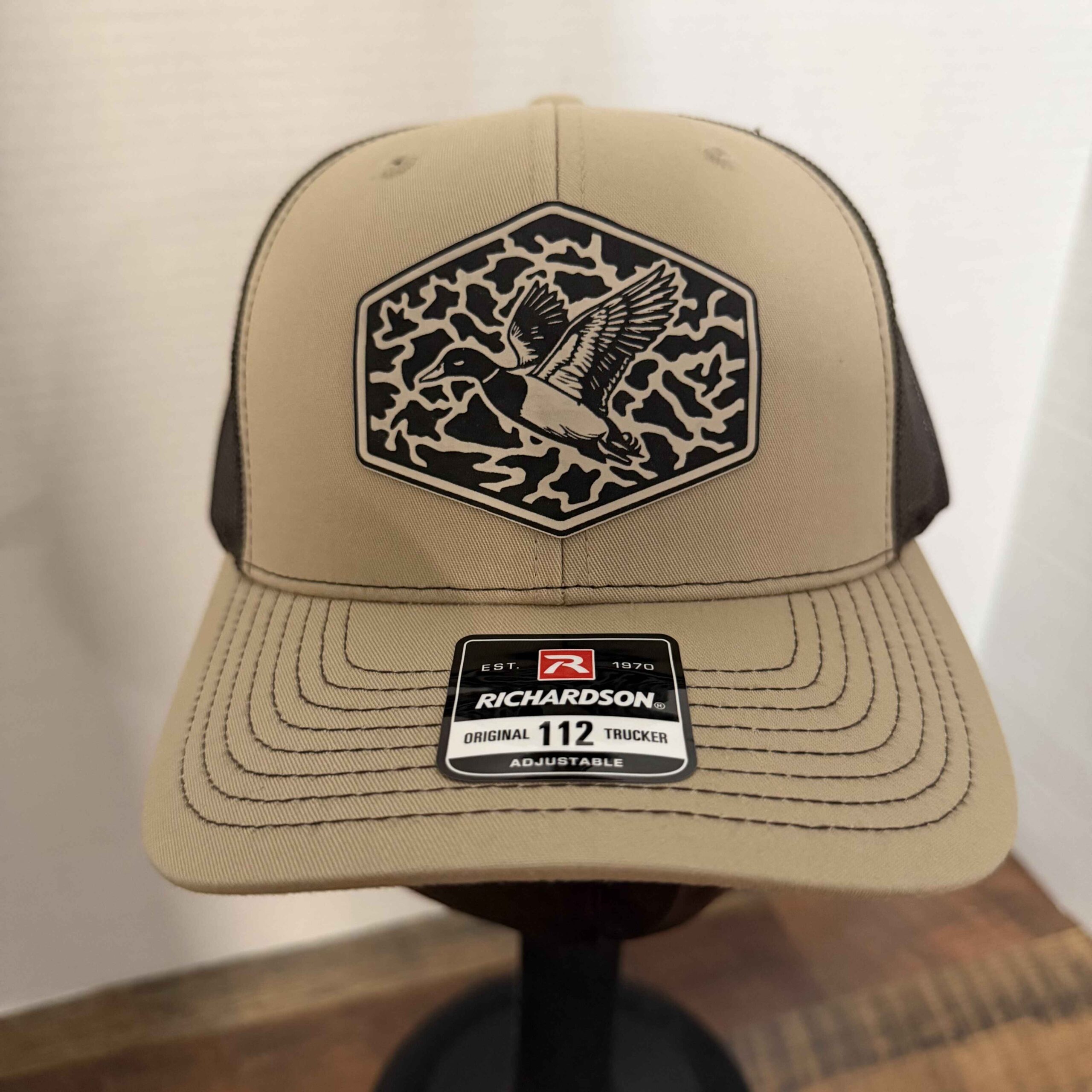 Custom duck camo laser engraved patch snapback trucker cap - Image 7